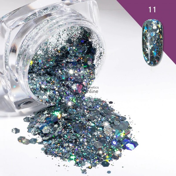Paiete pentru unghii Lucky Gradient GLR11 - Blue Galaxy cu Reflexii